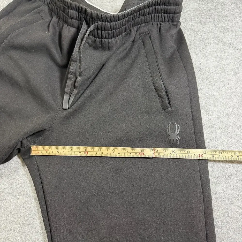 Spyder Active Sweatpants Mens M Black Drawstring Elastic Waist Zip Pockets